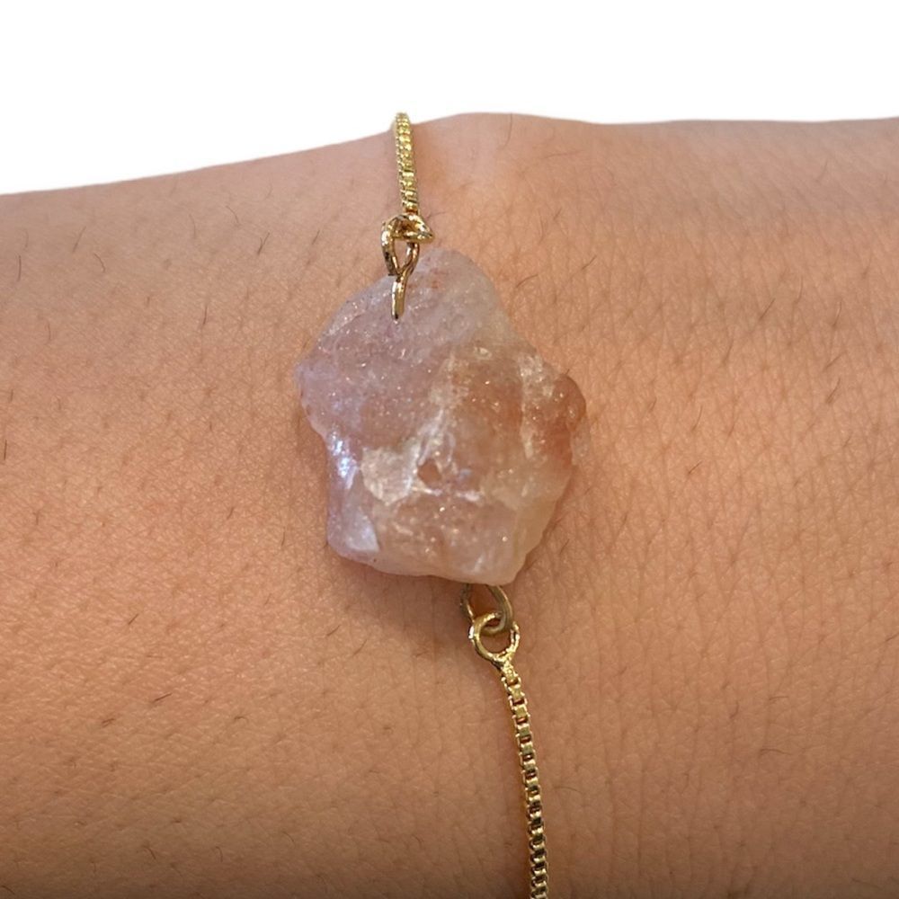 Natural Gemstone Pink Bracelet